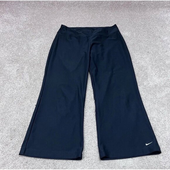 Nike Leggings Black Pull On Cropped Women’s Size Medium - Picture 1 of 10